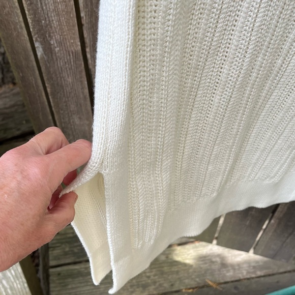 Banana Republic Wm’s Open Stitch Tank NWT In White Sz M - Picture 8 of 13